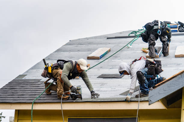 Professional Gutter Installation technician working in Dunkirk, IN